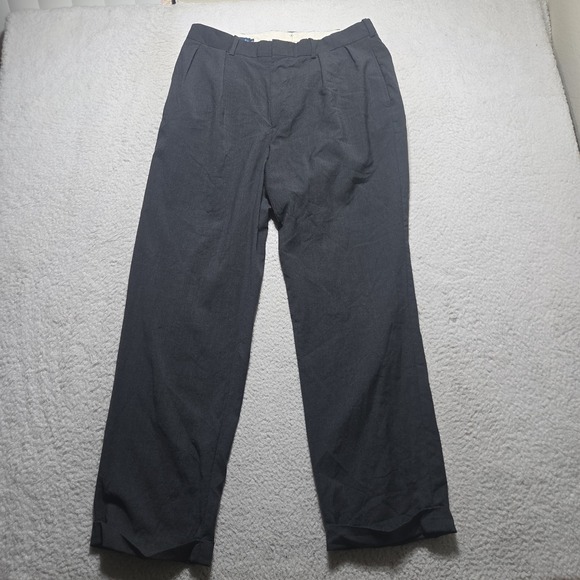 Polo Ralph Lauren Other - Vtg 90s Polo Ralph Lauren Pure Wool Mens 34x29 Pleated Black Trousers Pants